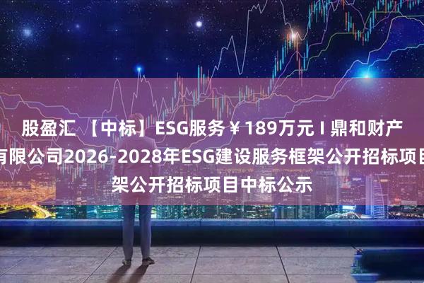 股盈汇 【中标】ESG服务￥189万元 I 鼎和财产保险股份有限公司2026-2028年ESG建设服务框架公开招标项目中标公示